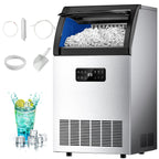 Euhomy Freestanding Ice Maker, 105 lbs/24H, Water Filter, Stainless Steel Build, Ideal for Restaurants & Bars