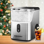 EUHOMY Pebble Ice Maker Machine with 35lbs/24H Soft Ice, Self-Cleaning - Euhomy