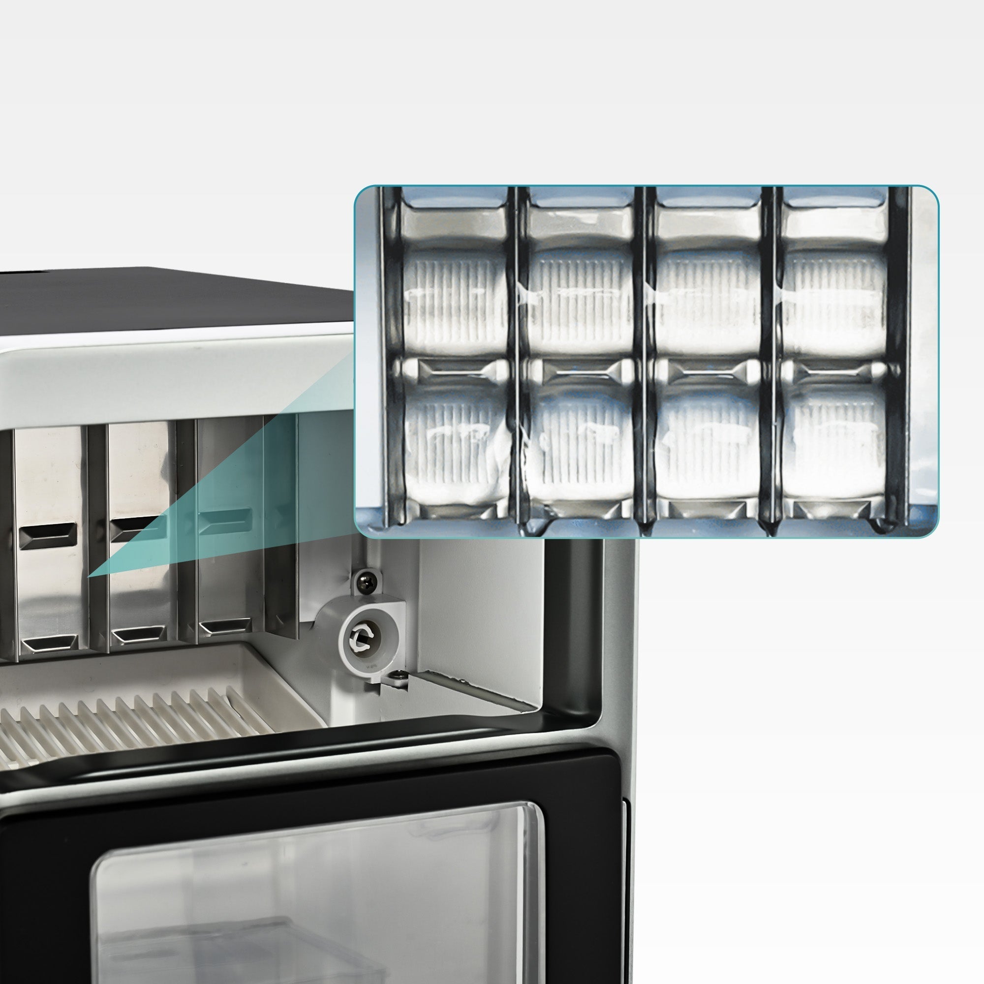 EUHOMY Luna Pro LunaArc™️ Portable Crystal Crescent Ice Maker Countertop – Melts 30 Mins Lower, Rapid Ice Making in 12 Mins, Real-Time Status Visibility