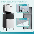 EUHOMY 339/449Lbs/24H Easy Use Commercial Ice Maker Machine Includes 2 Bottles of Cleaner - Euhomy