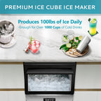 EUHOMY Excellent Storage Container Undercounter Commercial Ice Machine Includes 2 Bottles of Cleaner - Euhomy