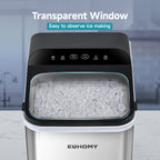 EUHOMY Pearl U1 Portable Nugget Ice Maker Countertop - 35Lbs/24H, 8 Mins Fast Chewable Clear Ice, Self-Cleaning